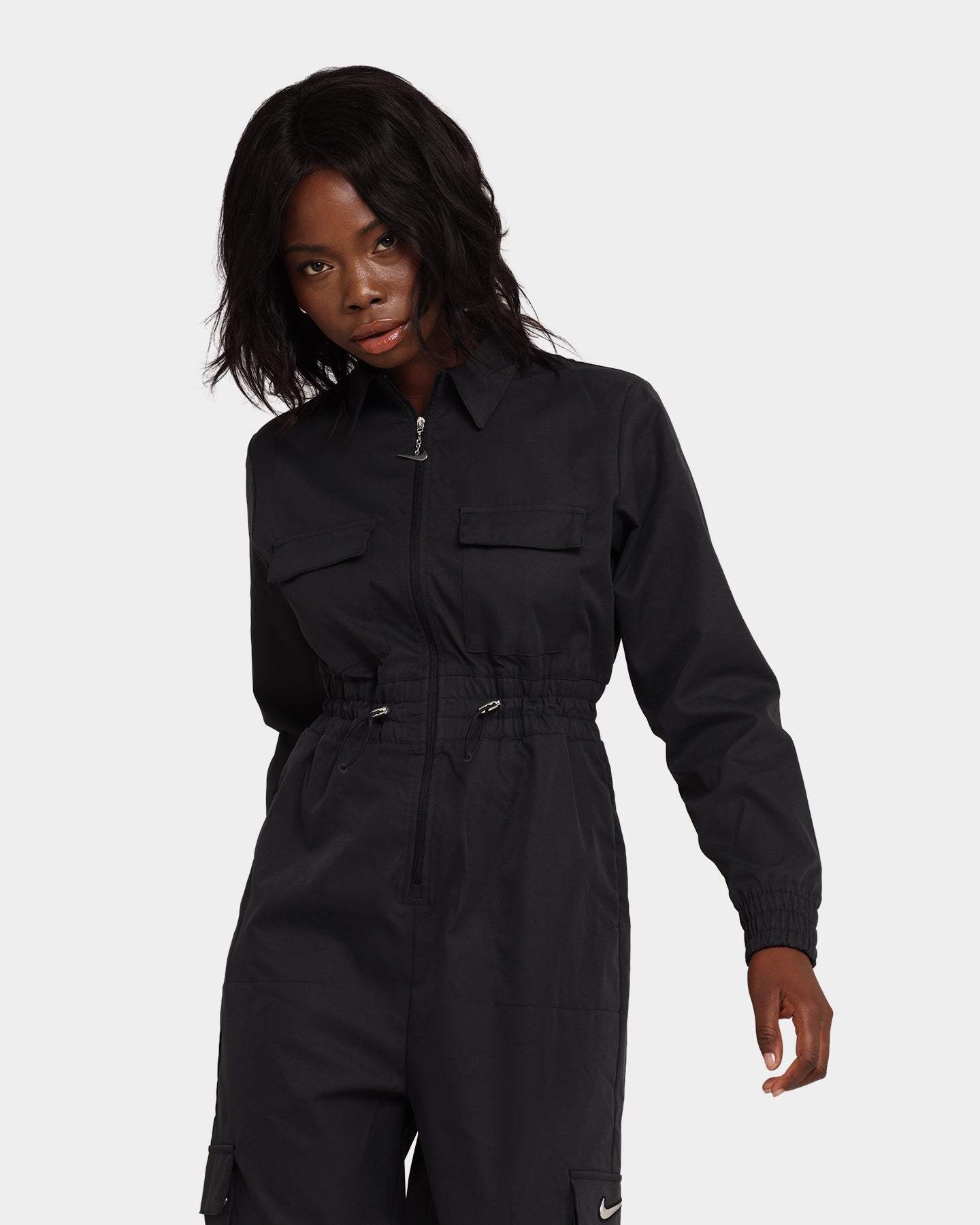 Women's Nike Sportswear Swoosh Utility Jumpsuit Black