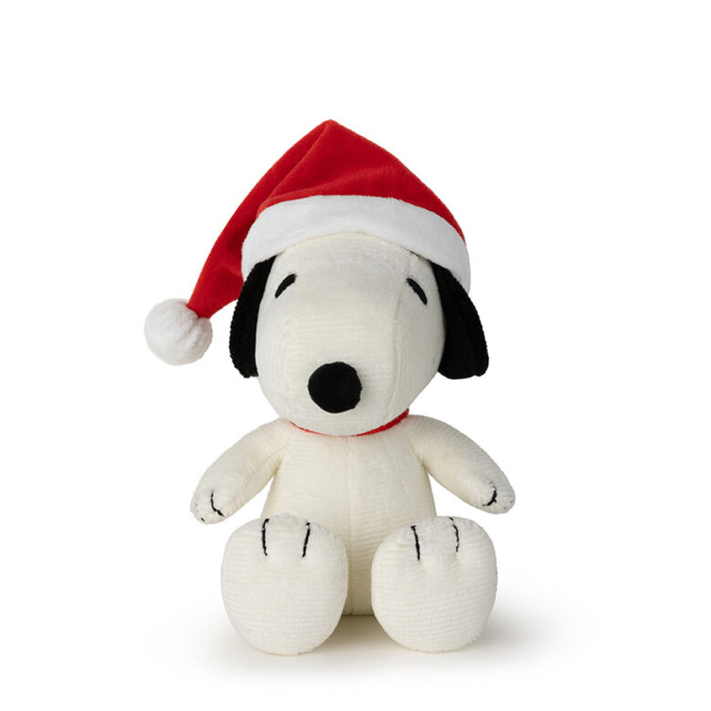 Snoopy Sitting with Christmas Hat