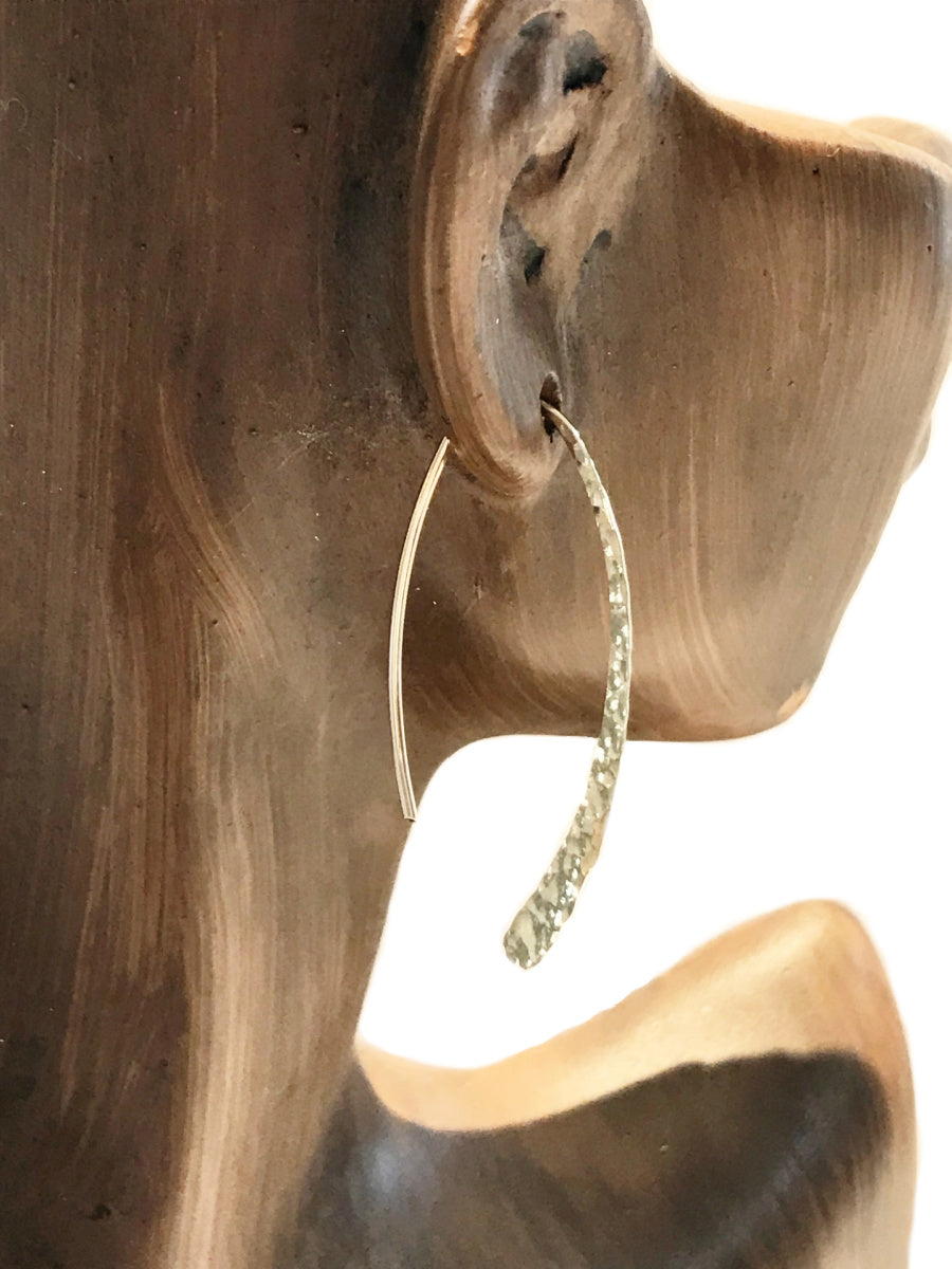 Sleek Hammered Ear Threads