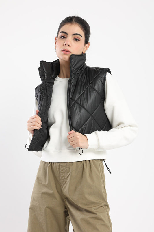 Puffer Vest - Cropped - Quilted