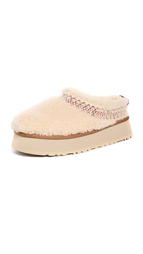 UGG Women's Tazz Ugg Braid Slipper, Natural, 6