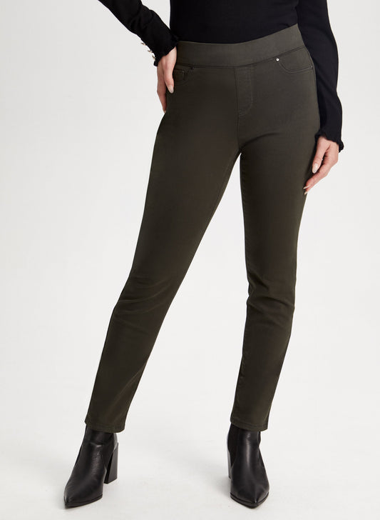 Pull-On Straight Leg Jeans