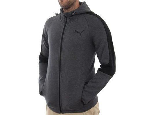 PUMA MEN'S GREY EVOSTRIPE FULL ZIP JACKET