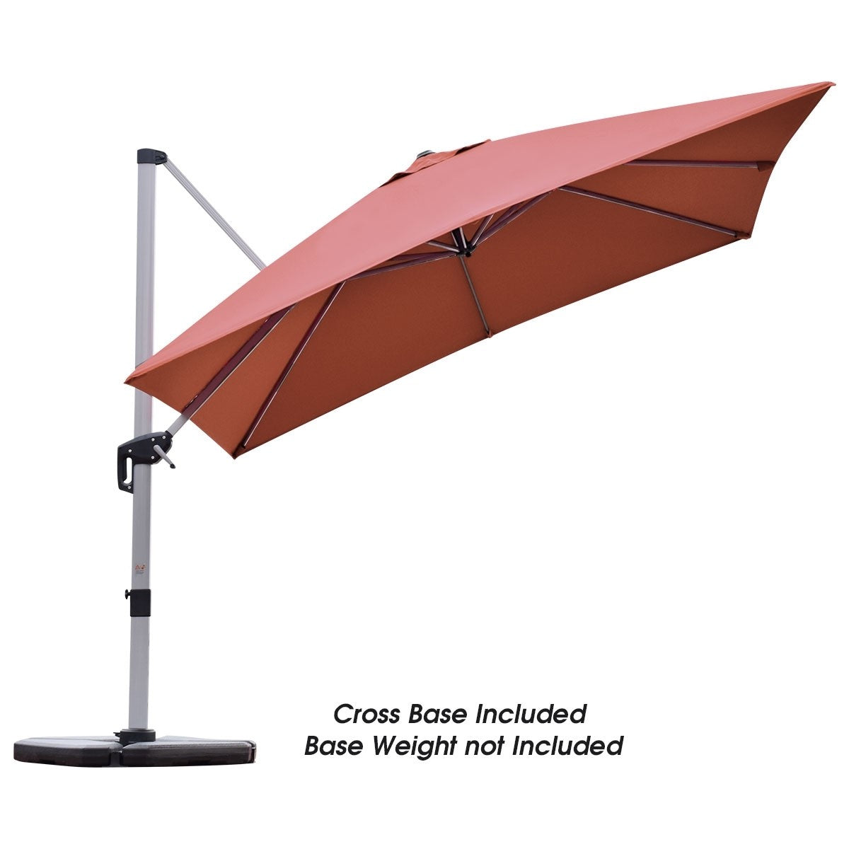 10ft Square Patio Umbrella - Brick Red