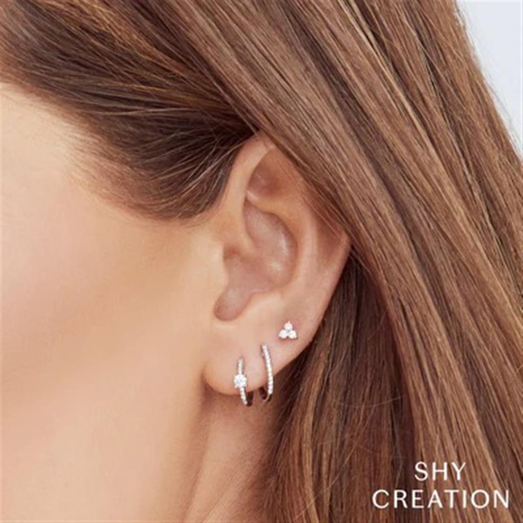 Shy Creation Diamond Stud Earrings