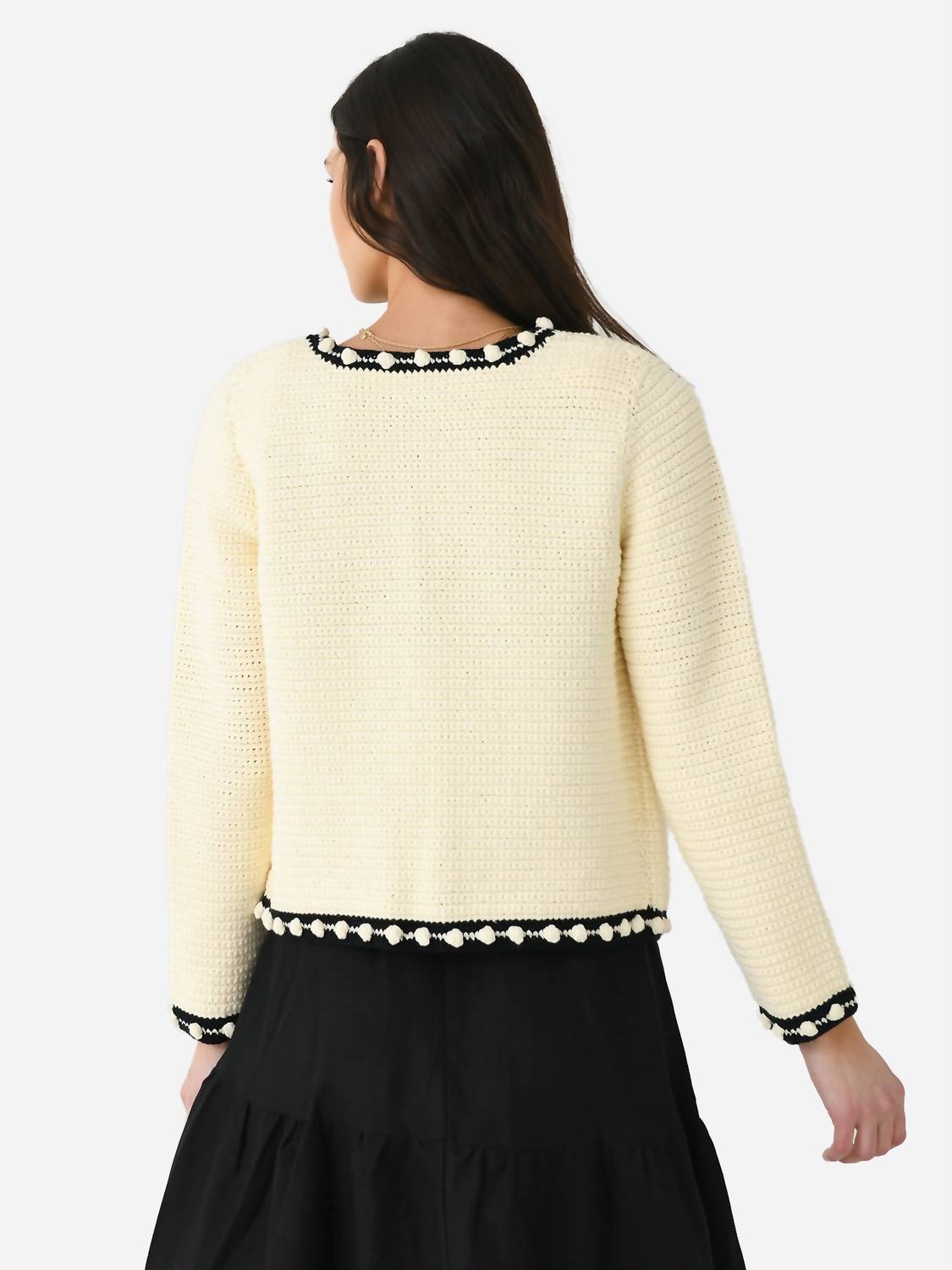 Russell Sweater In Cream & Black