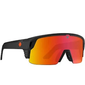 SPY MONOLITH 5050 SUNGLASSES BLACK HAPPY BRONZE ORANGE