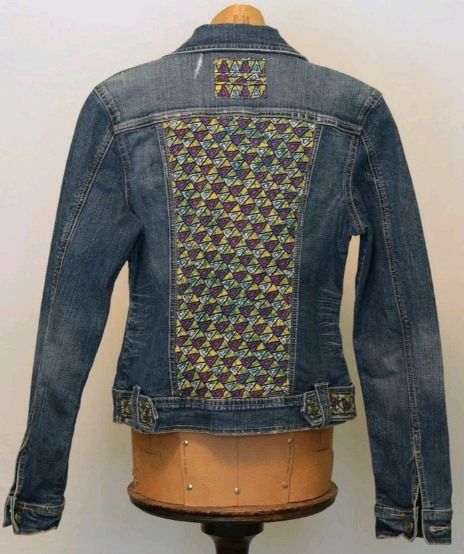 Reworked Ladies and Girls Denim Jackets made using Unbranded Denim Jackets, Style # CR215.